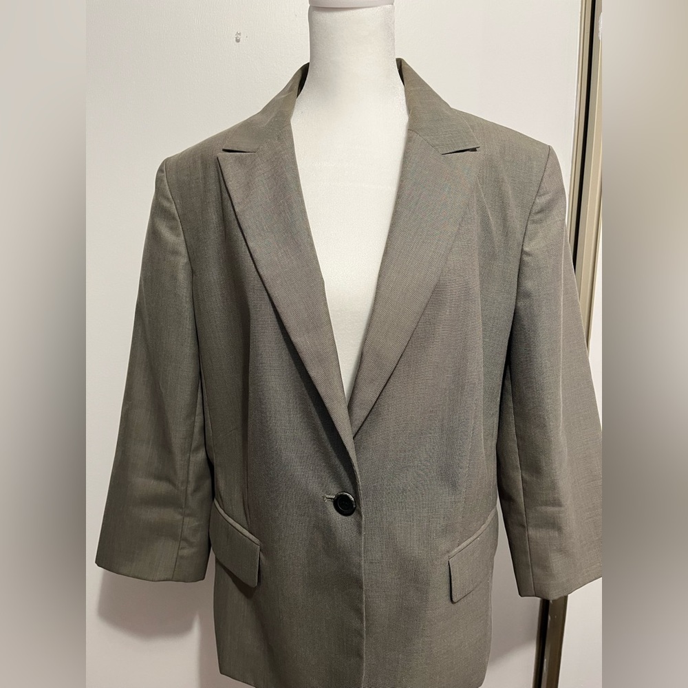 Shoulder Padded Dress Coat